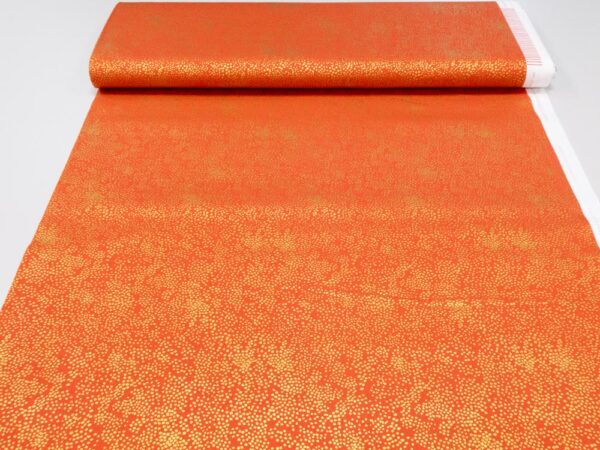 Stoff BW Holidayclassic goldene Punkte auf rotorange – Bild 3