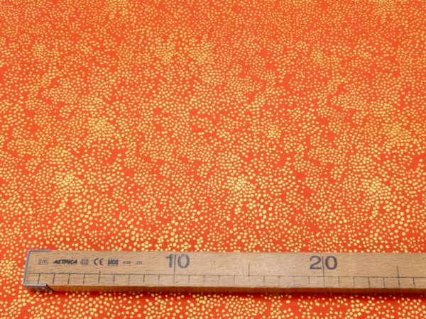 Stoff BW Holidayclassic goldene Punkte auf rotorange – Bild 4