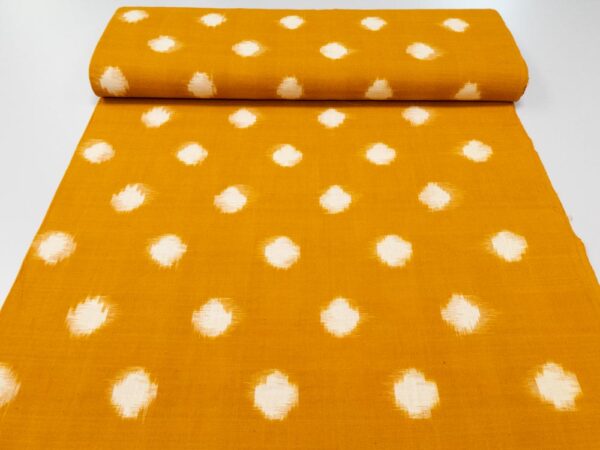 Stoff Ikat Turmeric Indian Cotton - Image 3