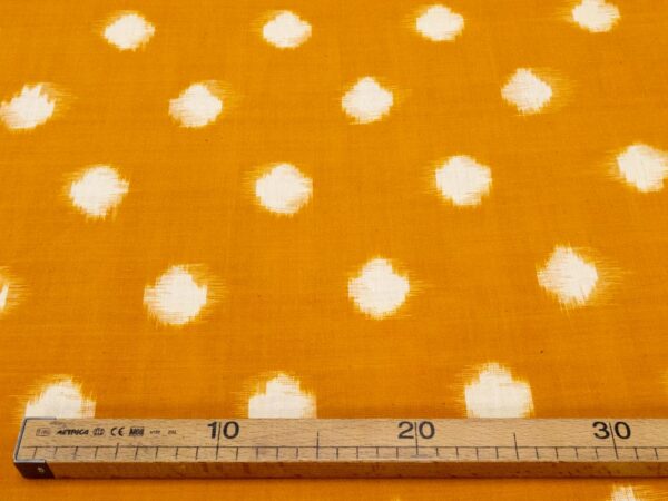 Stoff Ikat Turmeric Indian Cotton - Image 4