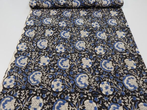 Stoff Indian Cotton Block Print Freedom Block - Image 3