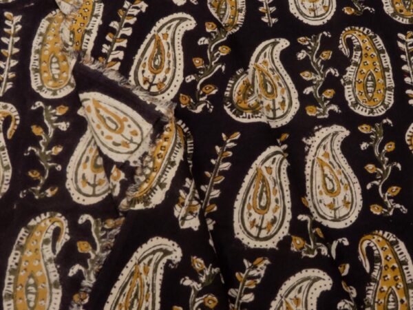 Stoff Indian Cotton Kala Block Paisley - Image 2