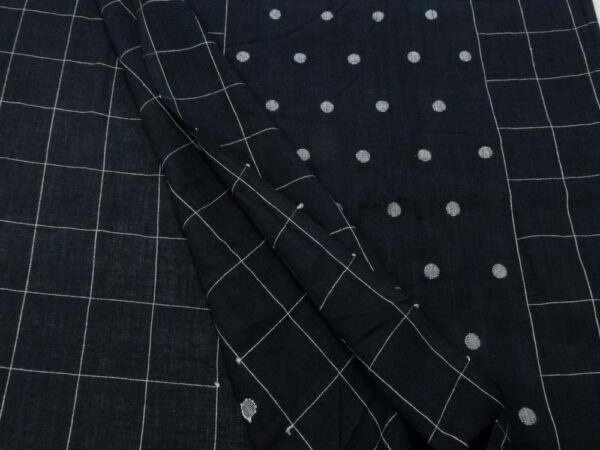 Stoff Indian Cotton Midnighr Orchard  Jamdani - Image 2