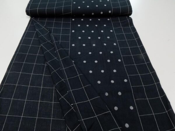 Stoff Indian Cotton Midnighr Orchard  Jamdani - Image 3