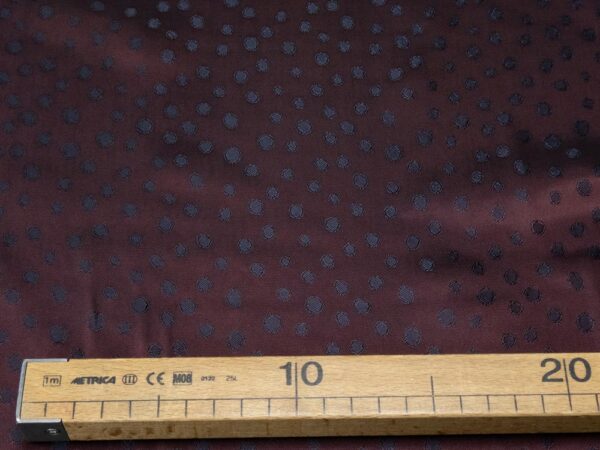 Stoff Futter Jacquard Punkte auberginrot – Bild 3